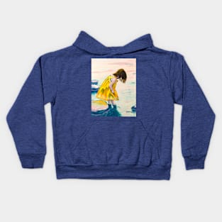 Girl in a Yellow Dress Kids Hoodie